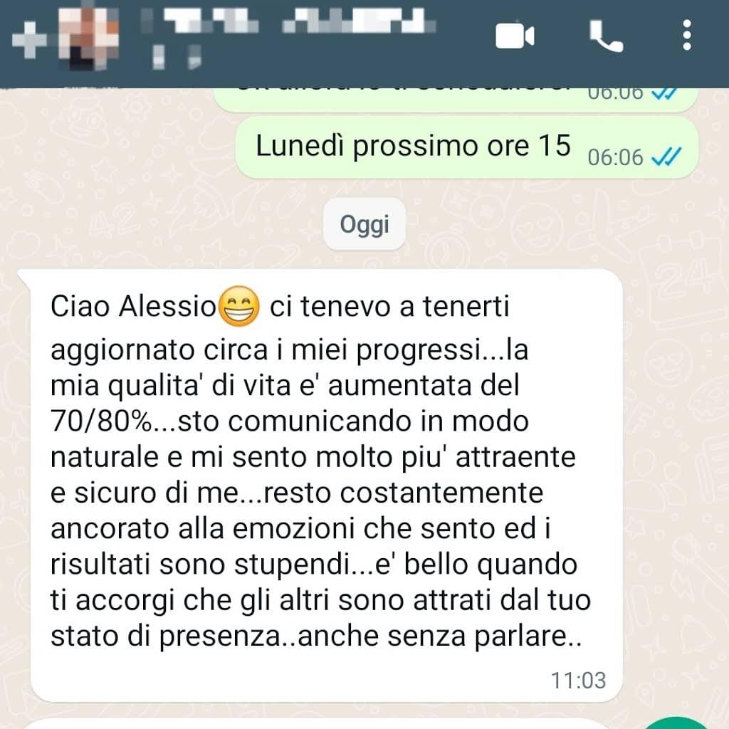 Messaggio WhatsApp - progressi
